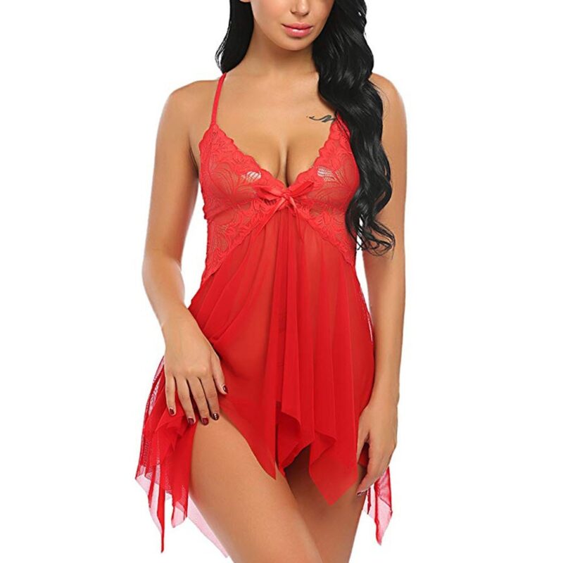 Sexy Babydoll Nachthemd Dessous Rot