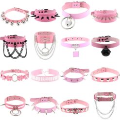 Pink BDSM Choker Halsband