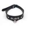 SLAVE Halsband mit Ring Kunstleder