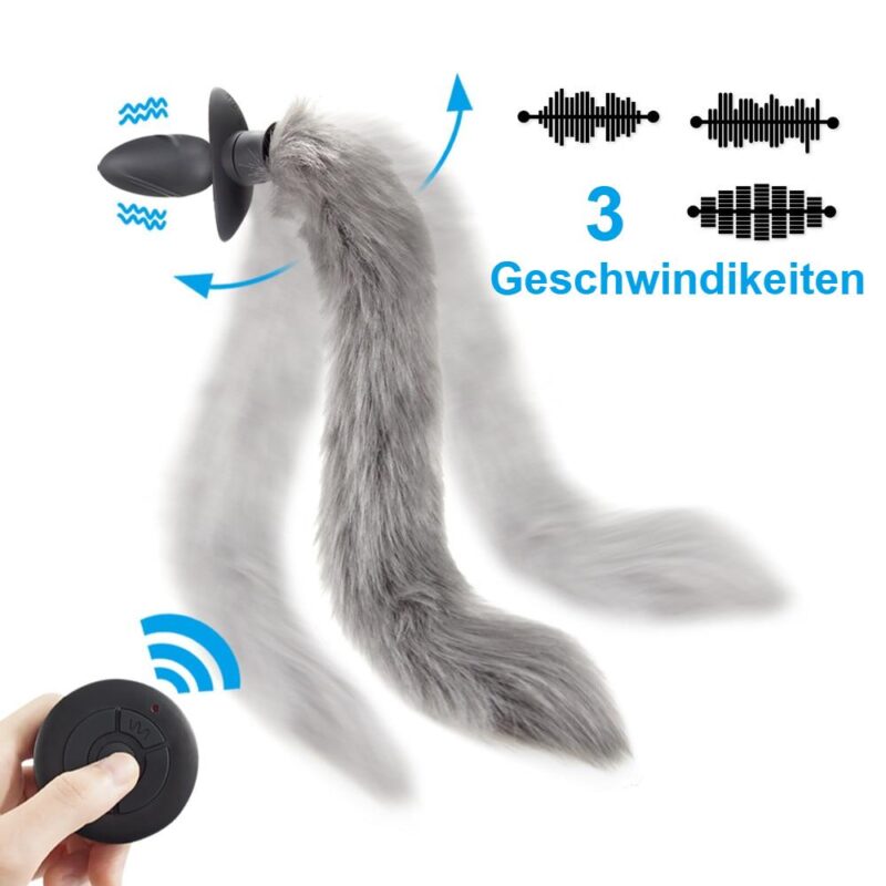 Anal Plug Fuchsschwanz Vibrator mit Fernbedienung