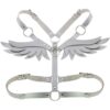 Leder Harness mit Engel Flügel